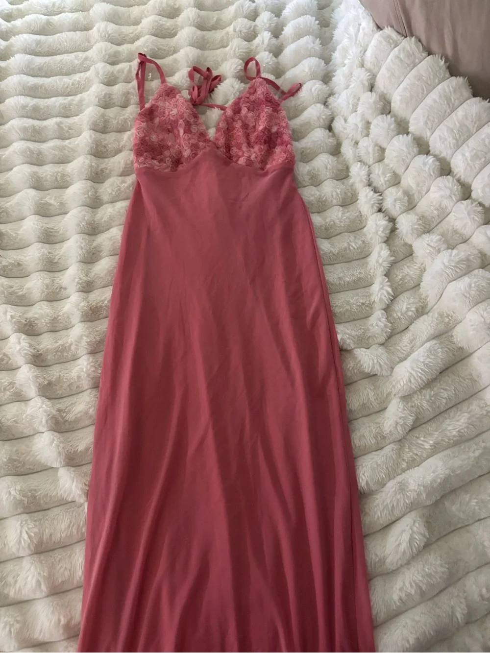Women’s Pink Lace-Trim Chemise Nightgown